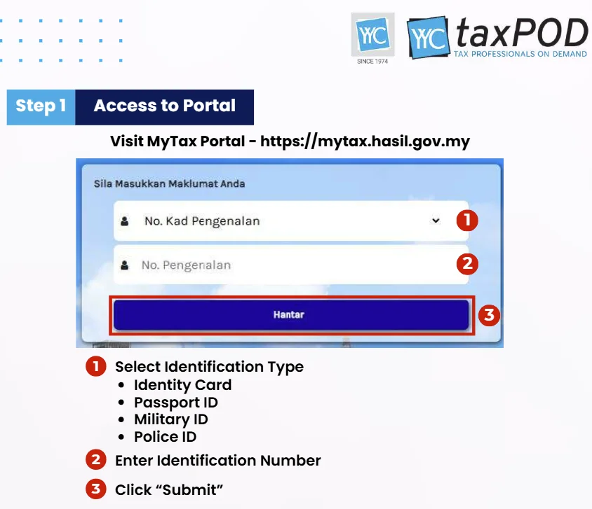 Access e-Duti Setem Step 1 image Access e-Duti Setem Step 1 image