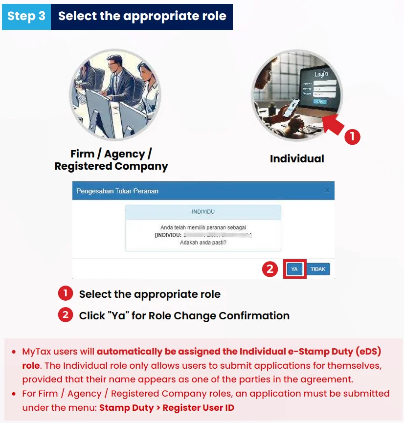 Access e-Duti Setem Step 3 image Access e-Duti Setem Step 3 image