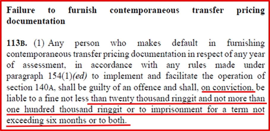 Failure to furnish contemporaneous transfer pricing documentation image