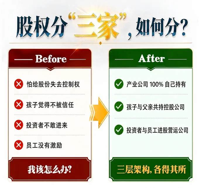 How to split shares among three image