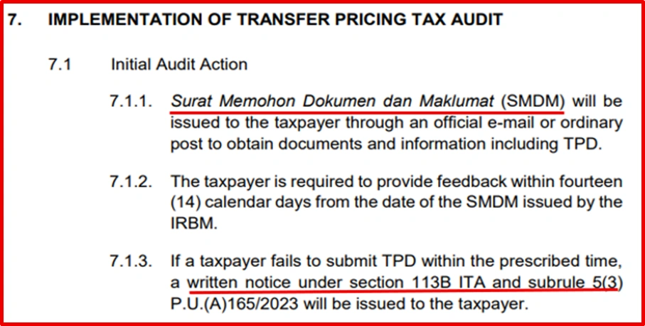 Implementation of TP Tax Audit Image